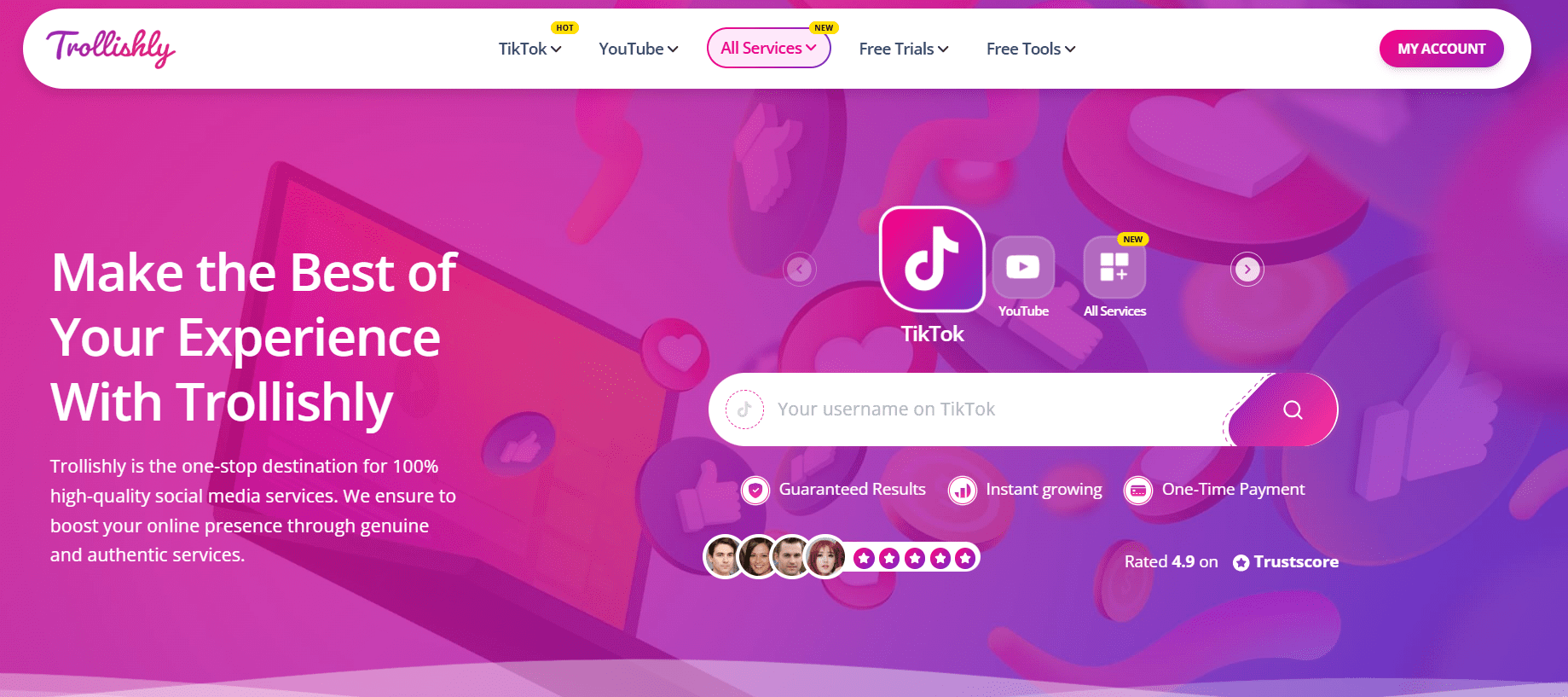 Trollishly's Landing Page