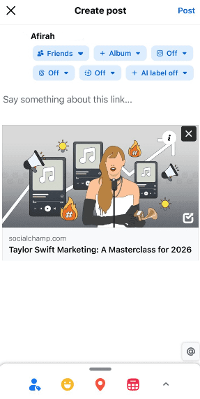 Link Preview on Facebook App