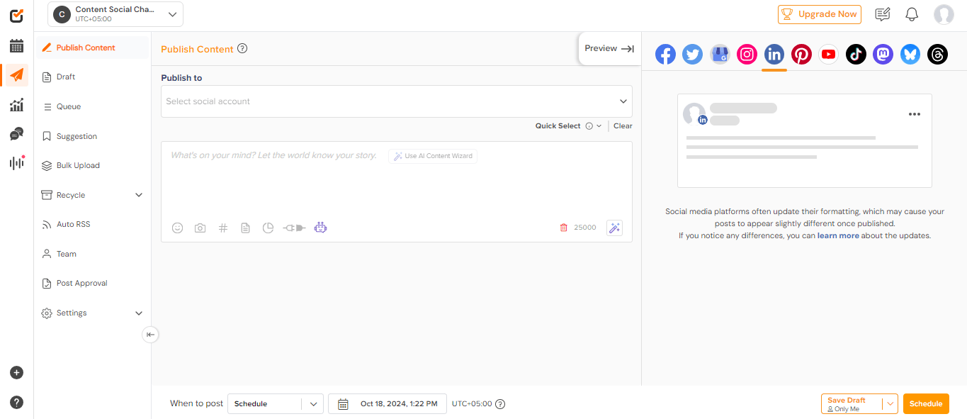 Optimize Your Social Media Publishing Strategy: Best Practices & Tools 6 Social Champ's Dashboard