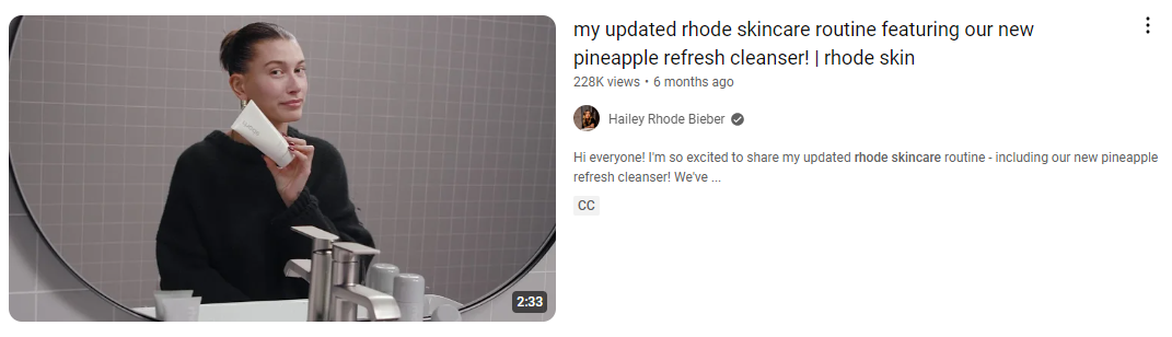 35+ Creative Social Media Campaign Ideas for 2026 14 A product demonstration video by Hailey Bieber for Rhode's skincare products