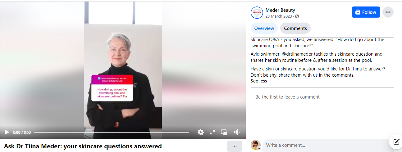 35+ Creative Social Media Campaign Ideas for 2026 6 A snapshot of a Facebook live session by Merder Beauty