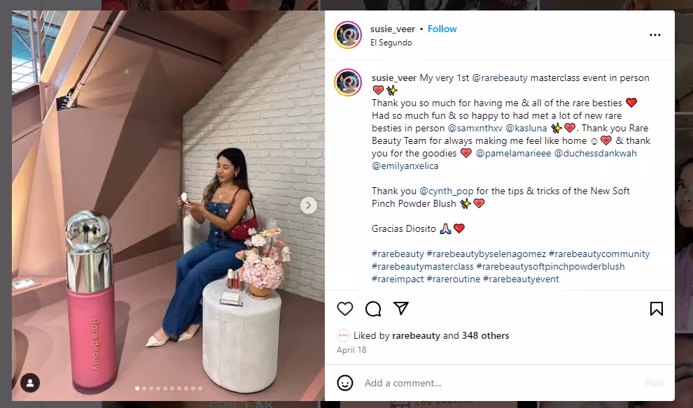 10 Tips & Strategies for Social Media Event Promotion in 2026 10 An example of an influencer partnership is at a Rare Beauty masterclass event.