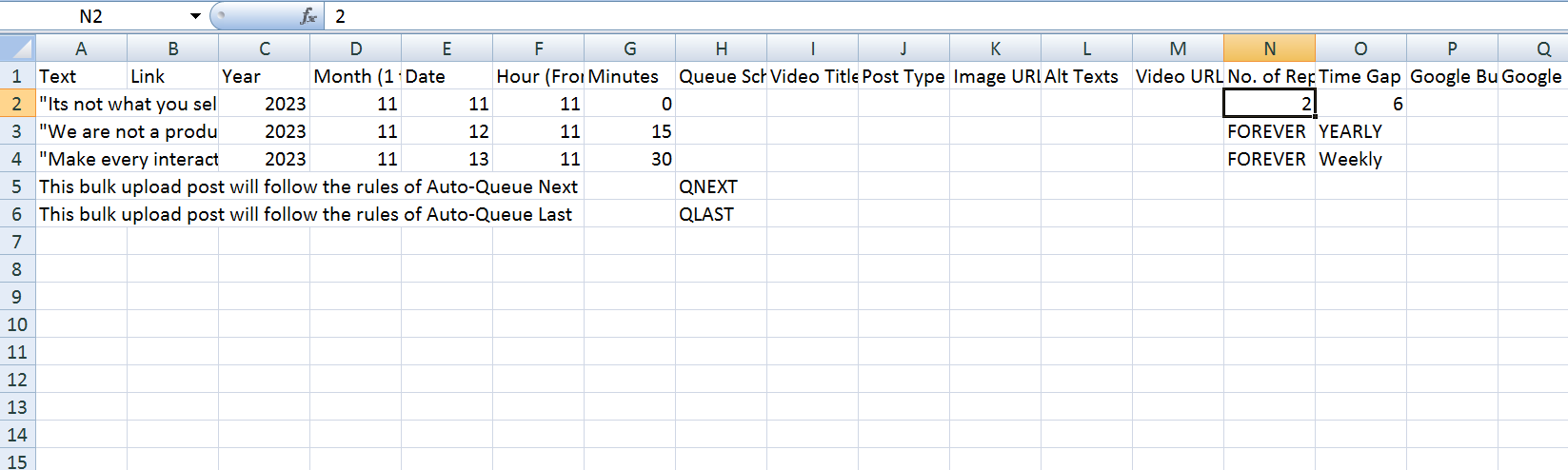 Social Media Bulk Scheduling 2026: Essential Tips, Tools, and Benefits 9 CSV file template for Social Champ's Bulk Upload