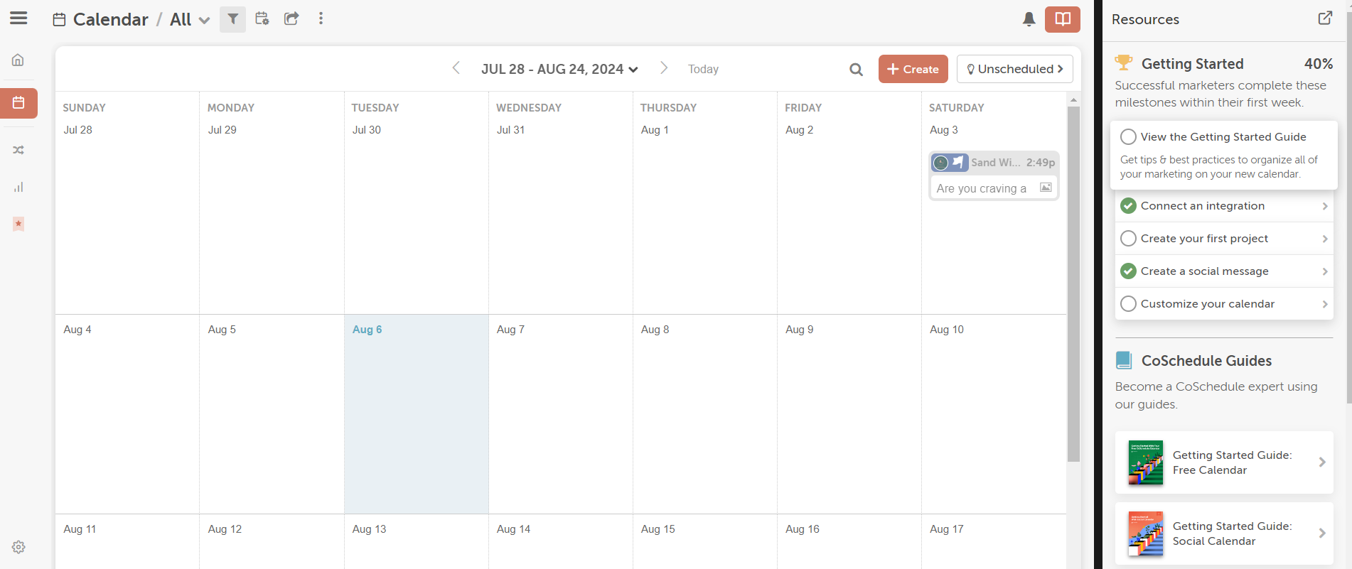 15 Social Media Planning Tools: Features and Benefits 12 CoSchedule's dashboard
