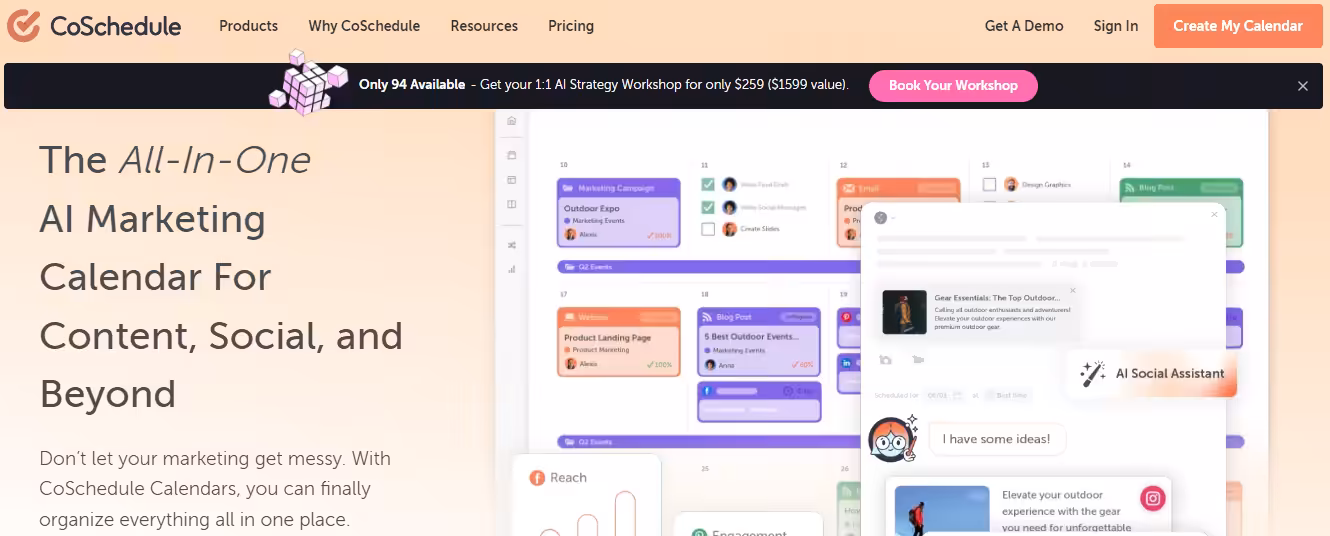 CoSchedule's website