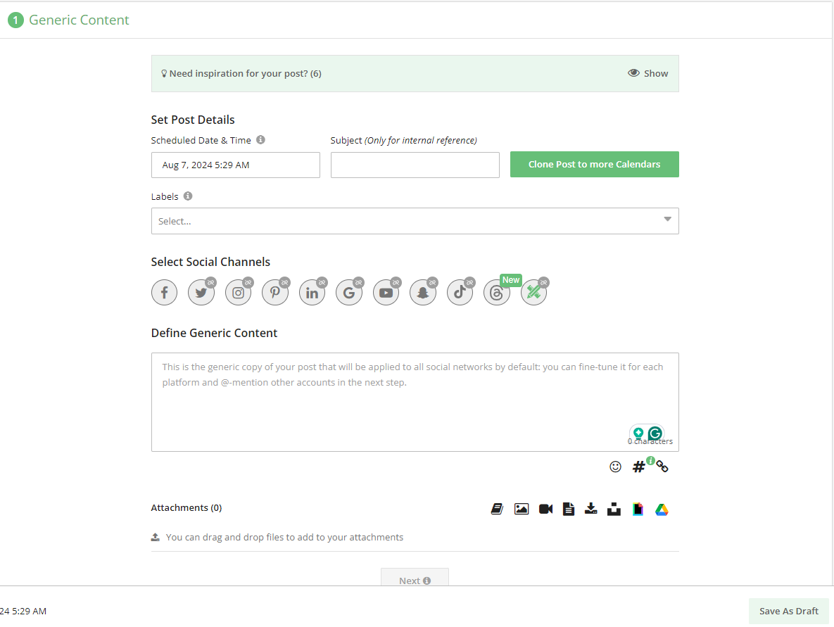15 Social Media Planning Tools: Features and Benefits 16 Loomly's dashboard