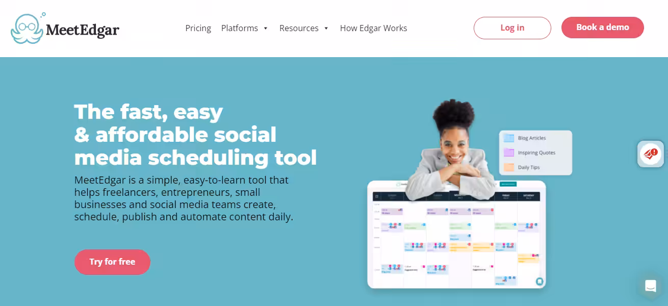 MeetEdgar's website