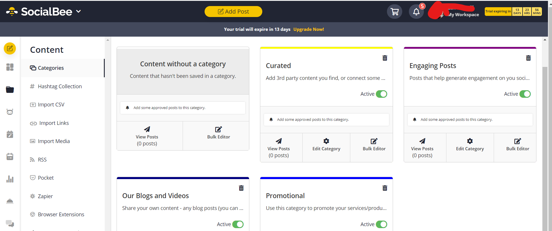 15 Social Media Planning Tools: Features and Benefits 17 SocialBee's Dashboard