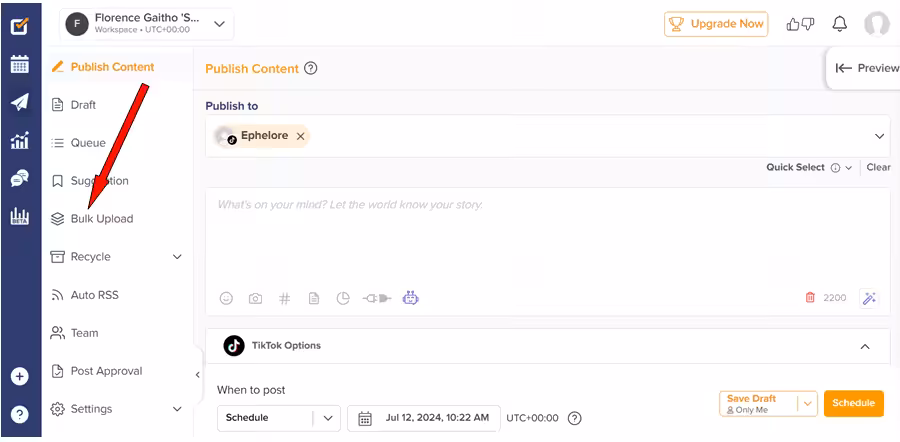Social Media Bulk Scheduling 2026: Essential Tips, Tools, and Benefits 7 The Bulk Upload option on Social Champ