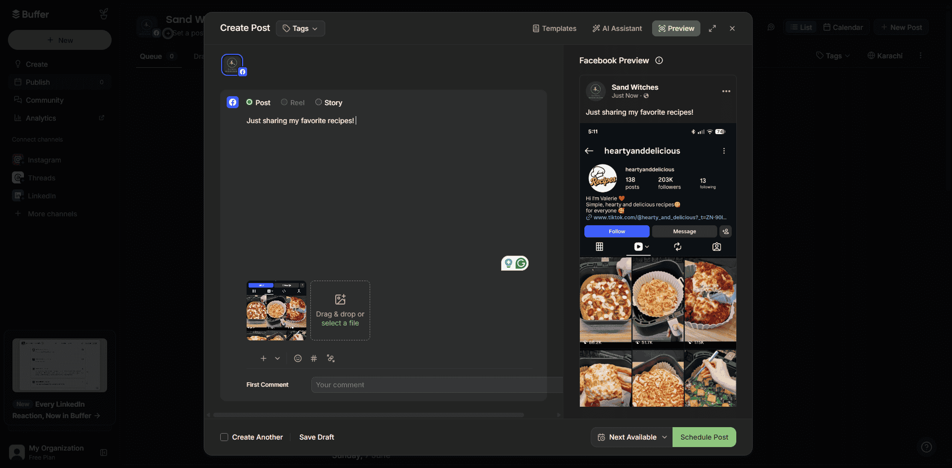 9 Best Free Social Media Management Tools for Nonprofits 6 Buffer's Dashboard