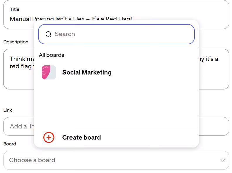 Select the Board