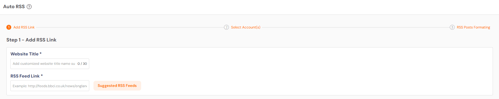 Social Champ's Auto RSS Feature