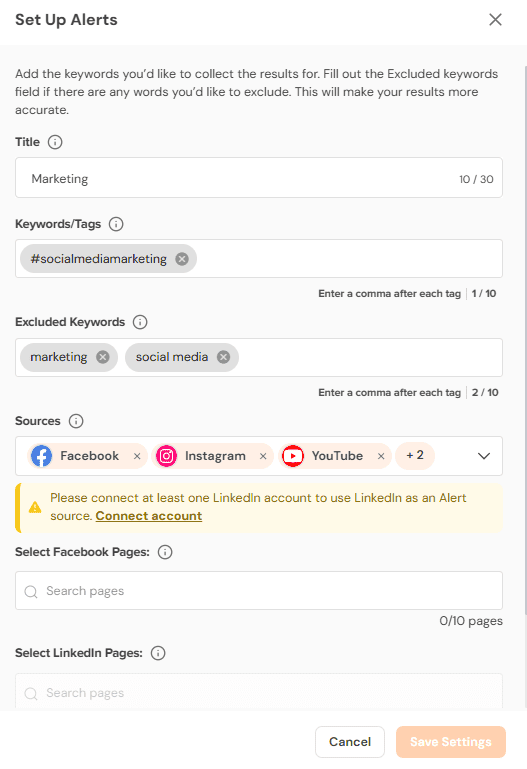 Social Champ’s Social Listening Feature