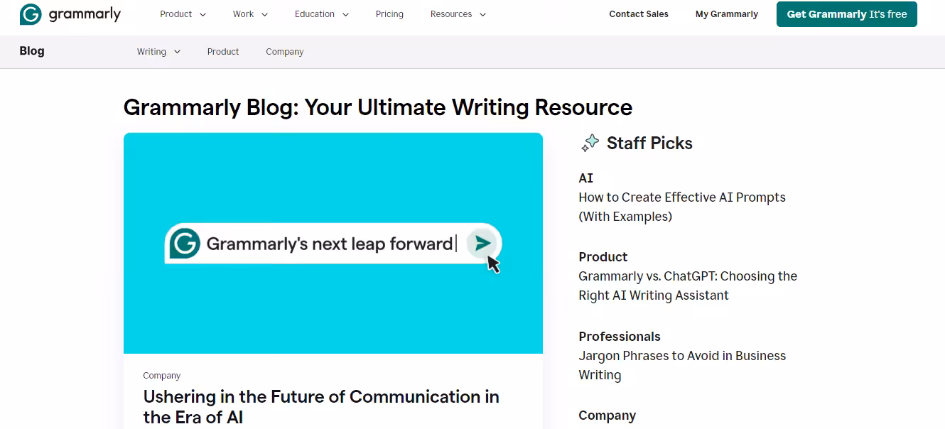 B2B Content Marketing Guide: The Ultimate Strategy + Tools for 2026 7 Blogs by Grammarly targeting other businesses