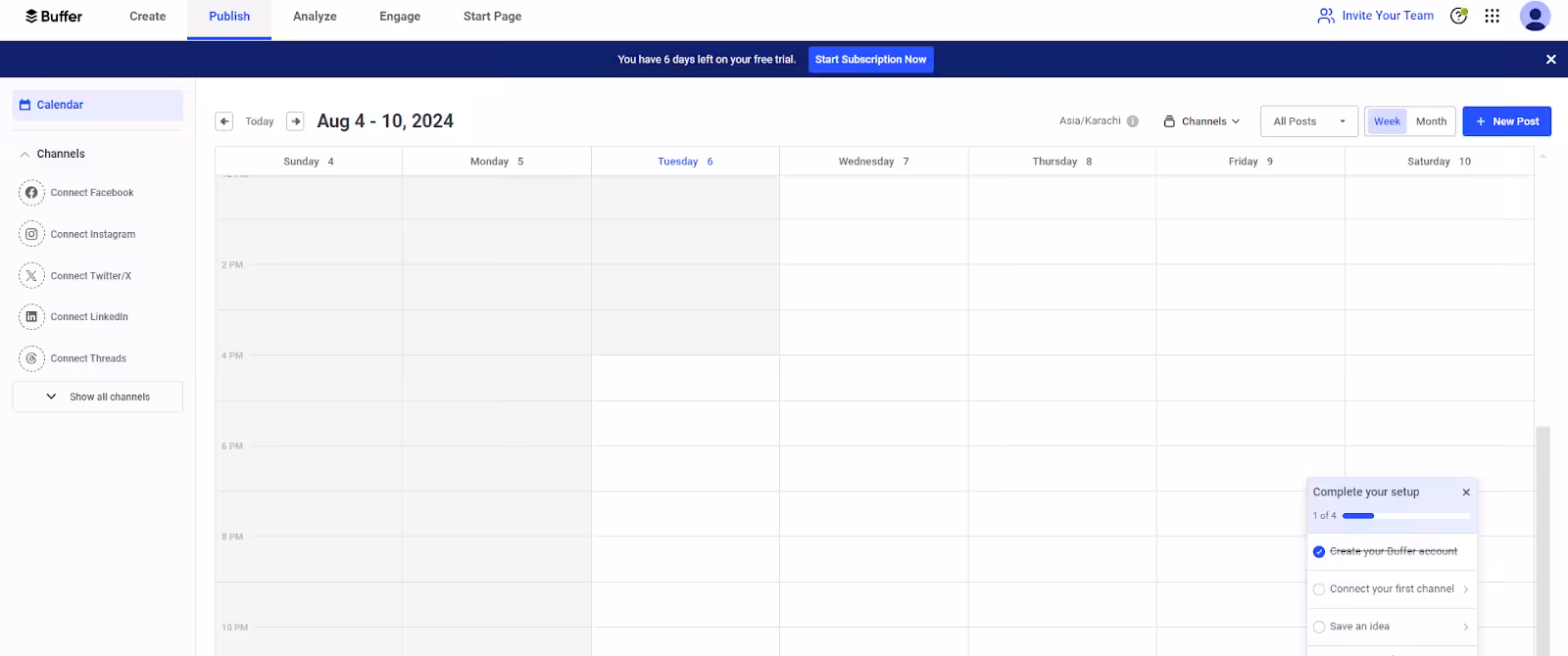 Buffer's dashboard