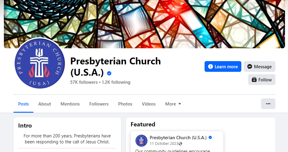 Social Media for Churches: Complete Guide for 2026 6 Presbyterian Church's page on Facebook