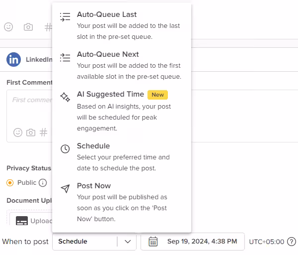 Top 10 Auto-Posting Tools on Social Media 2026 (Reviewed) 12 Select the posting option for your post
