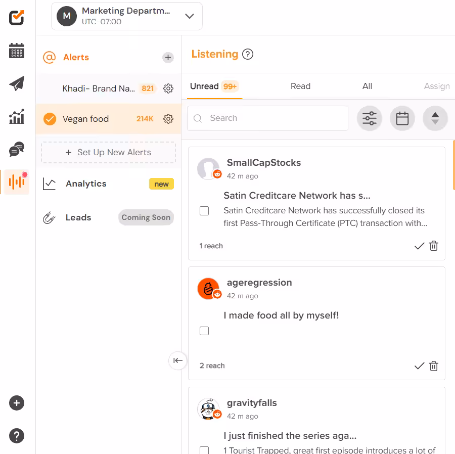 Social Media Marketing for Beginners: A Comprehensive Guide to Success 12 Social Champ's Social Listening tool