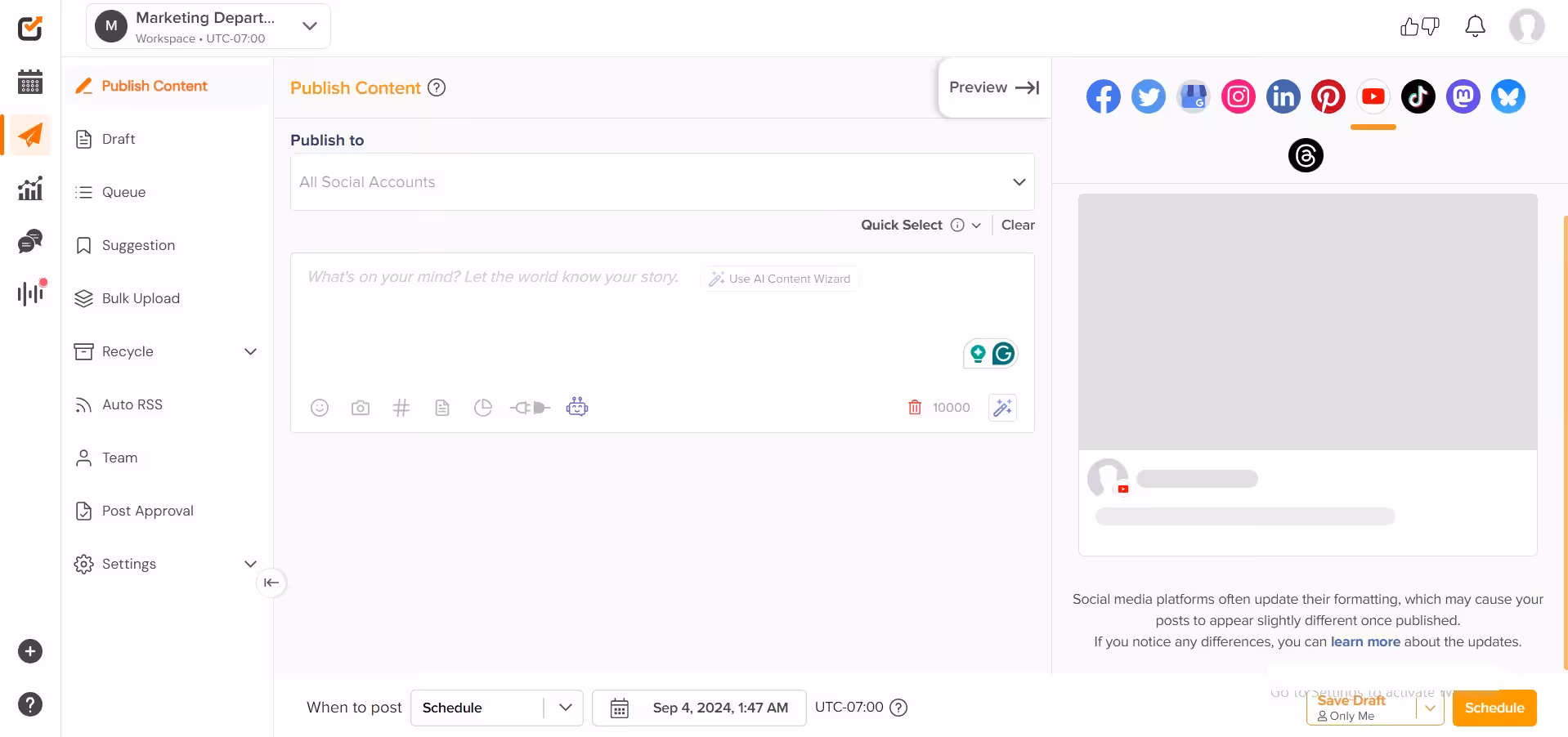B2B Content Marketing Guide: The Ultimate Strategy + Tools for 2026 14 Social Champ's dashboard