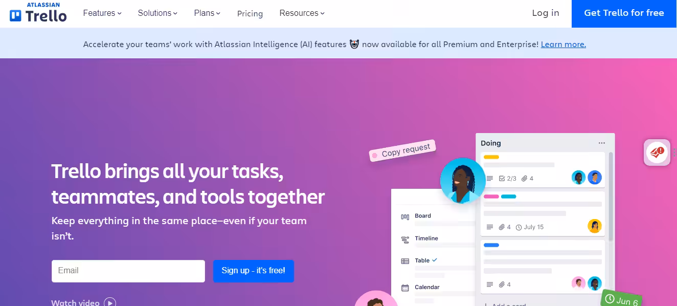 B2B Content Marketing Guide: The Ultimate Strategy + Tools for 2026 24 Trello's landing page