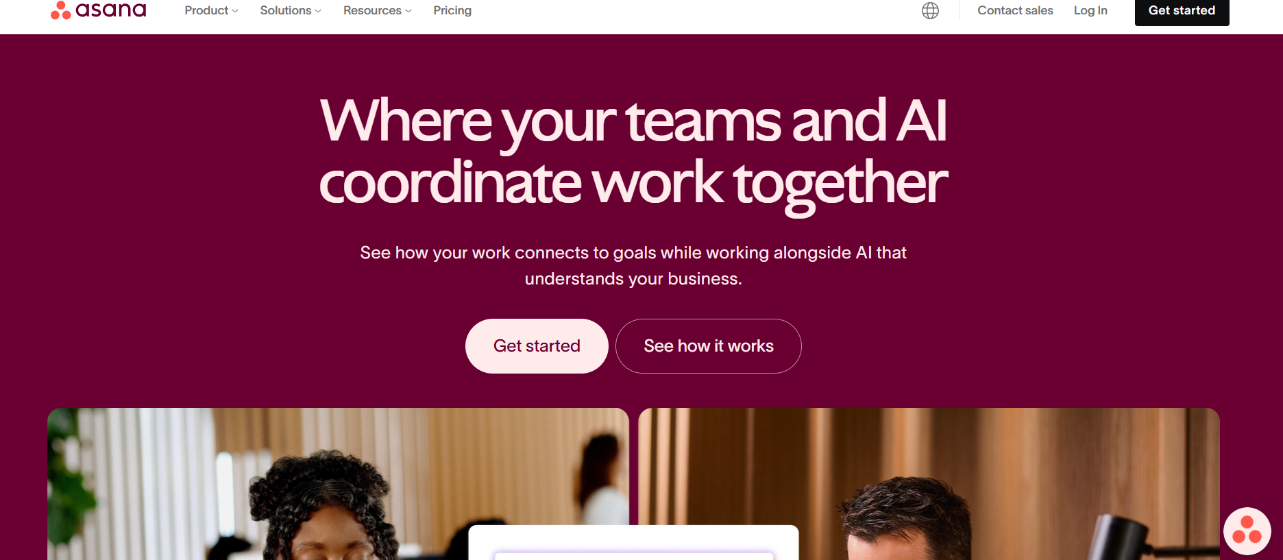 Asana’s Landing Page