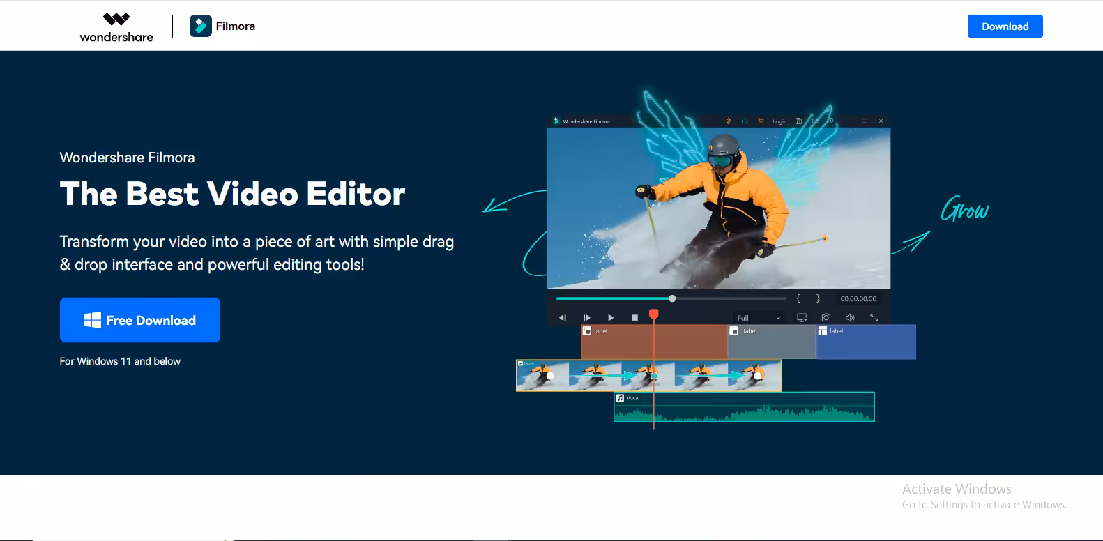 iMovie web page