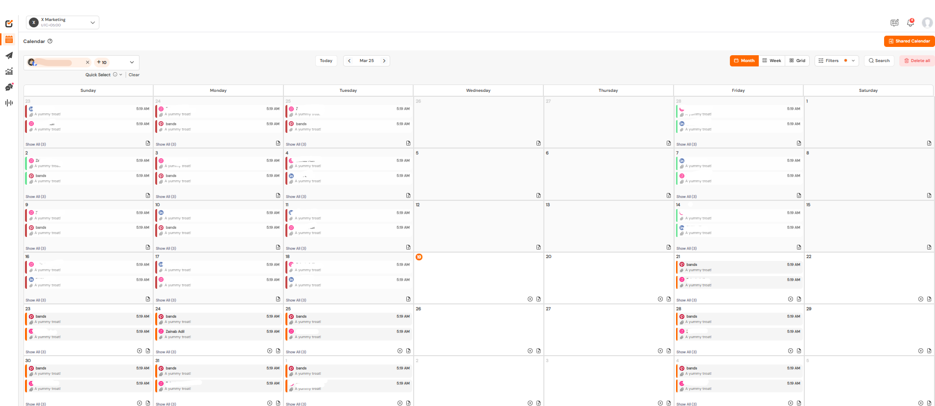 Social Champ's Calendar