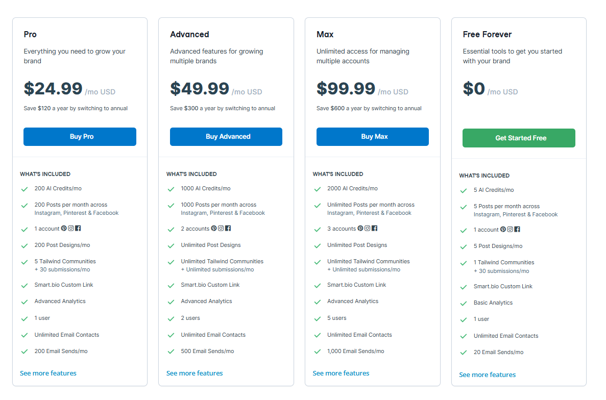 Tailwind Pricing in 2025: Comprehensive Breakdown & Best Alternatives 6 Tailwind’s Monthly Pricing Plans