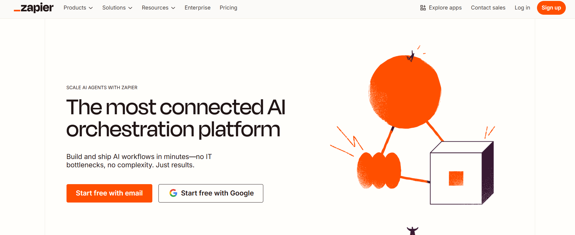 Zapier’s Landing Page