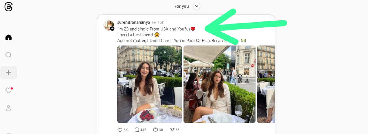 What to Post on Threads: Engaging Content Ideas for 2026 22 A snapshot of compelling caption on Threads