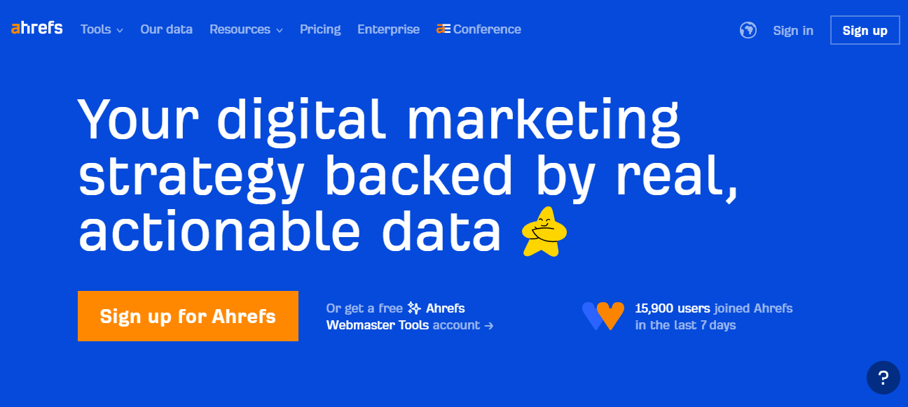 Top Online Marketing Tools for User Engagement in 2026 16 Ahrefs Landing Page