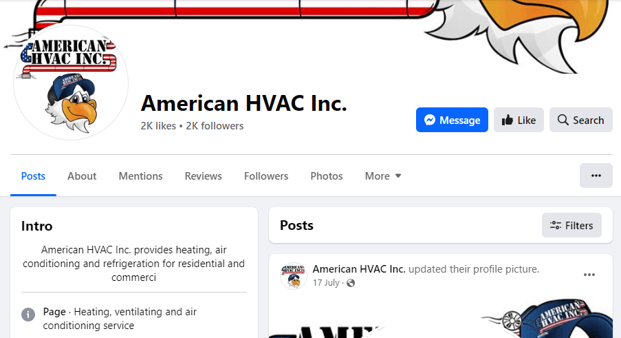 Social Media Marketing for HVAC Businesses in 2026 | Unlock Success 6 American HVAC Inc., an HVAC company on Facebook