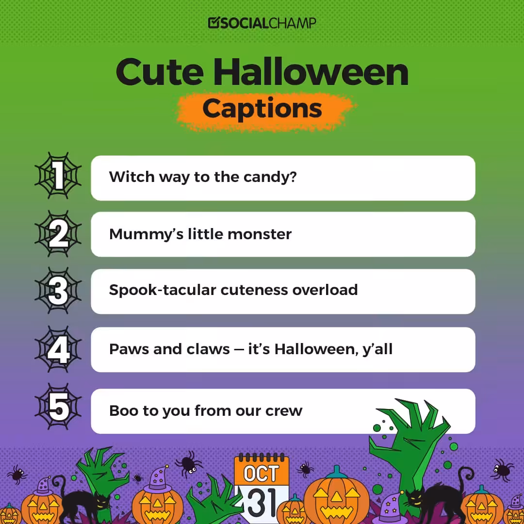 200 Best Halloween Captions for Every Social Platform (Updated 2026) 18 Cute halloween captions