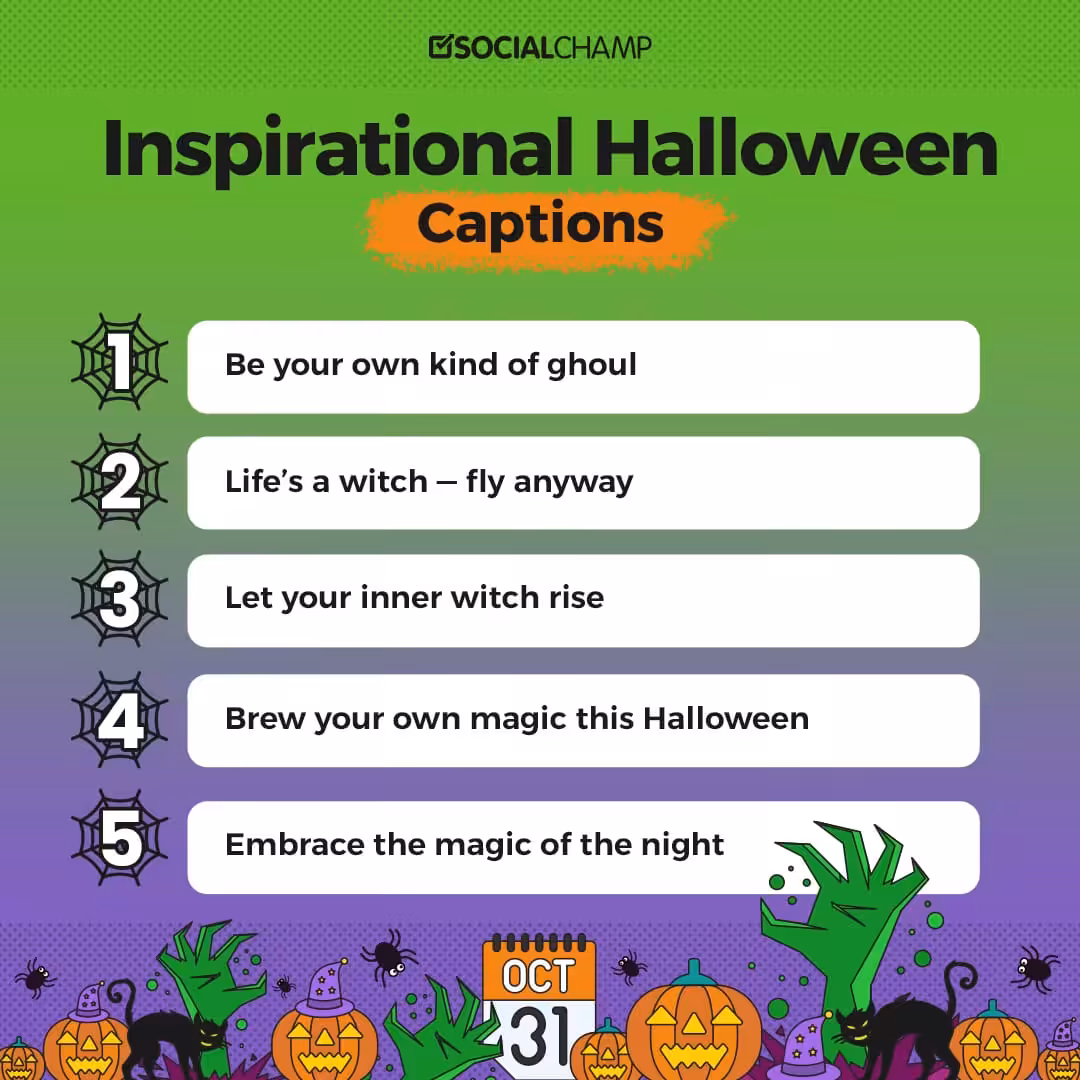 200 Best Halloween Captions for Every Social Platform (Updated 2026) 17 Inspirational halloween captions