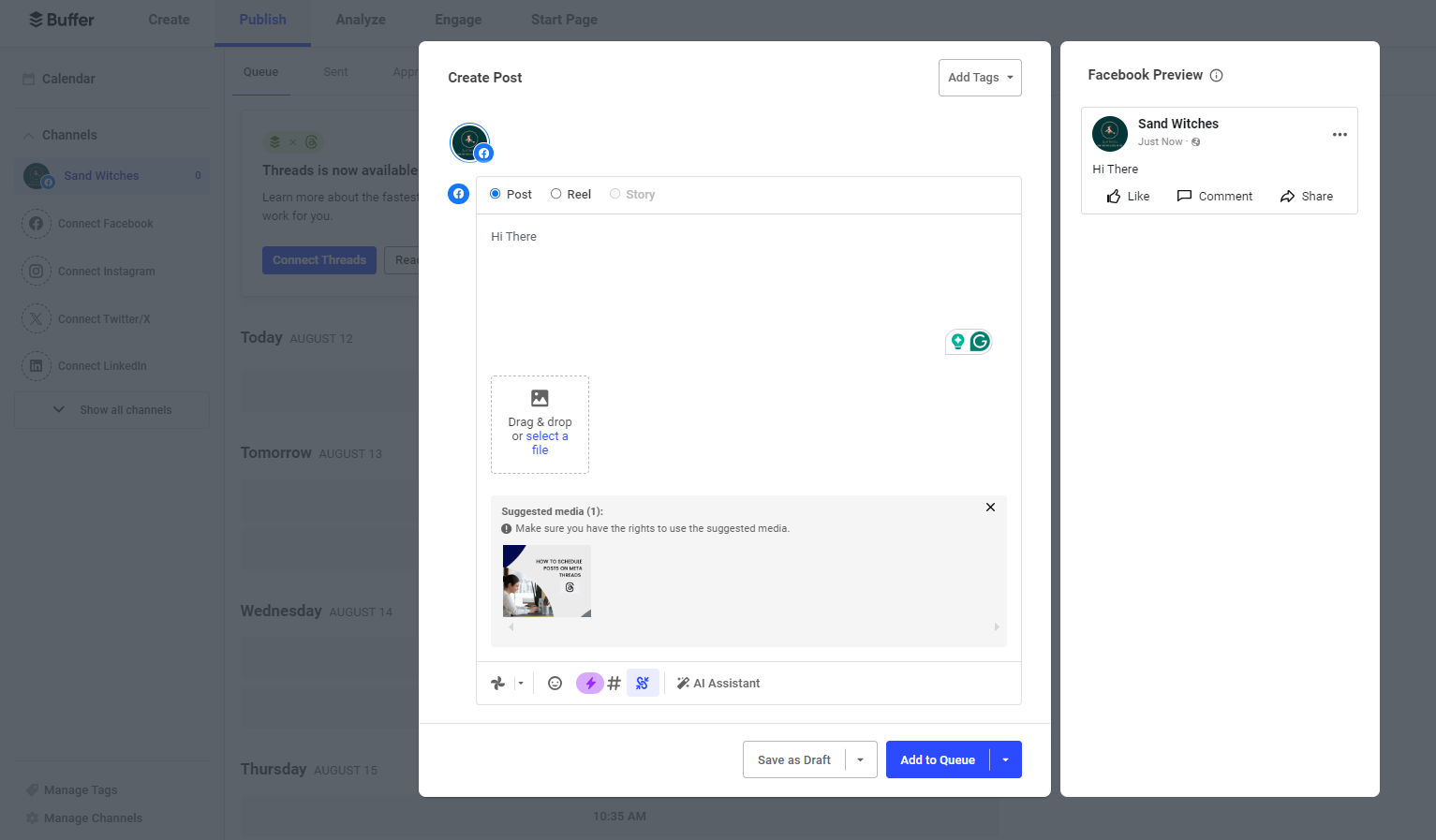 Buffer’s Dashboard