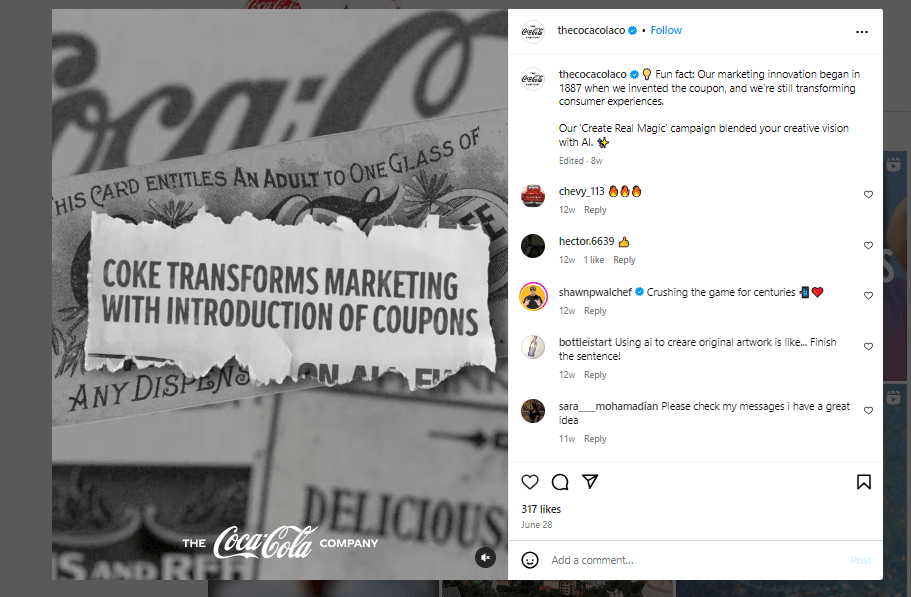 Coca Cola’s Campaign on Social Media