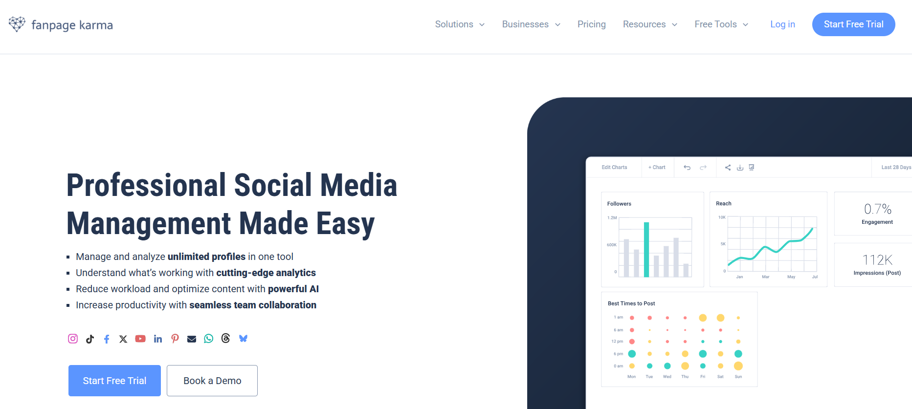 Fanpage Karma Homepage