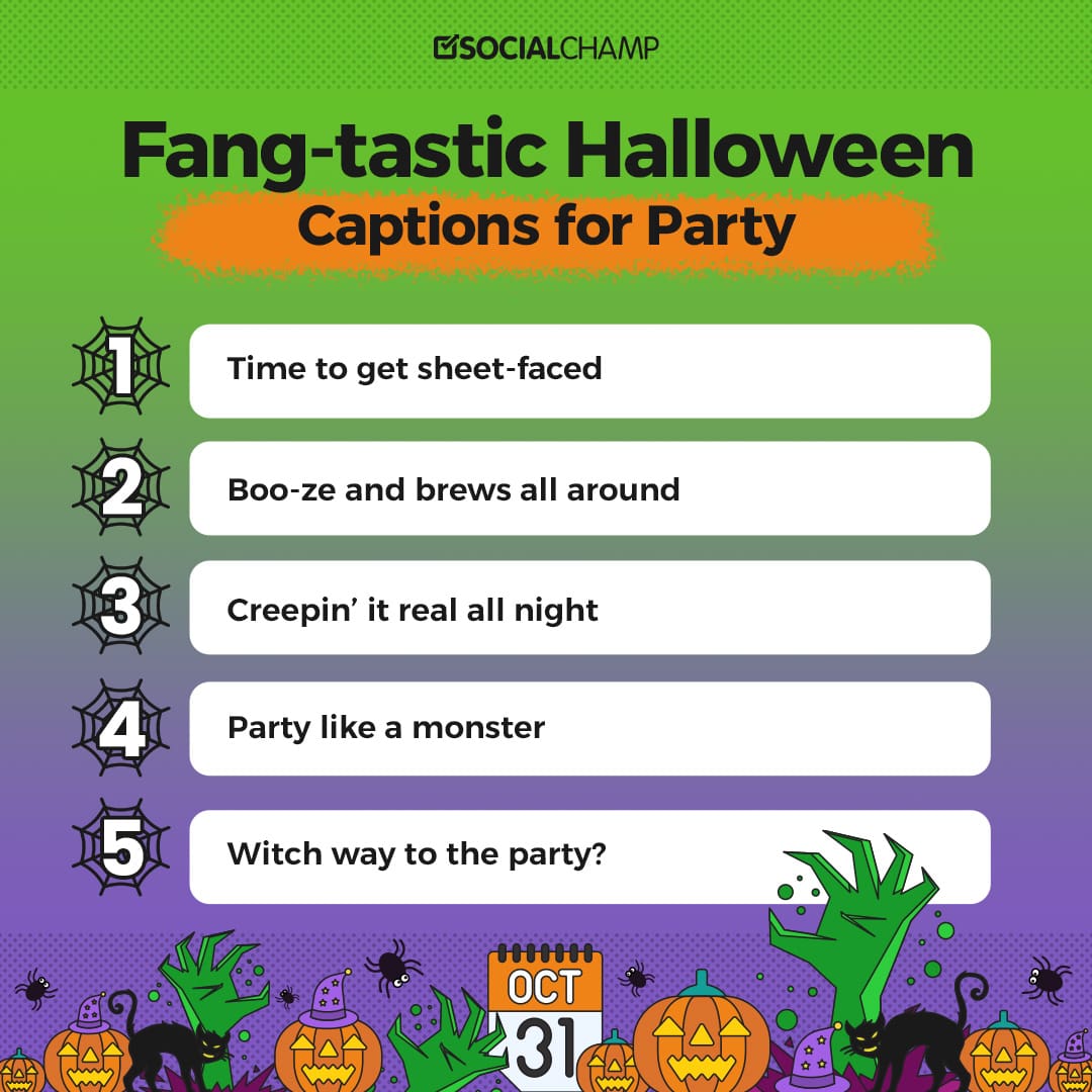halloween captions for party
