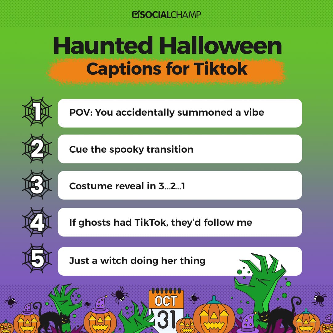 halloween captions for tiktok