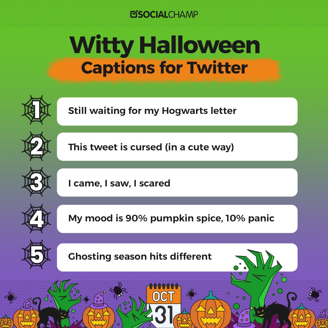 halloween captions for twitter