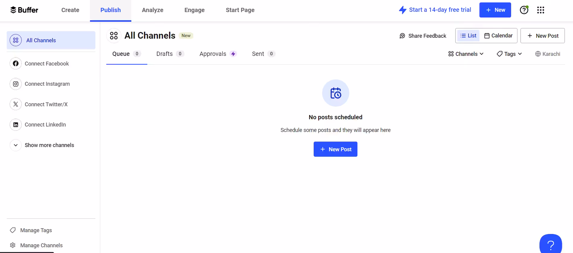 How Often Should You Post on Facebook? 17 Buffer's Dashboard