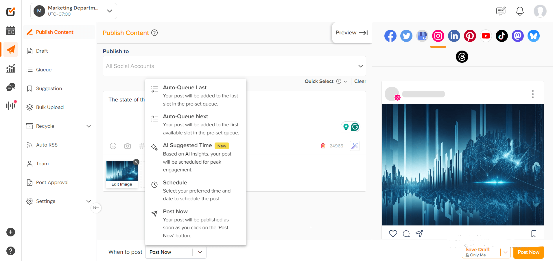 Social Media Marketing for HVAC Businesses in 2026 | Unlock Success 14 Social Champ's dashboard