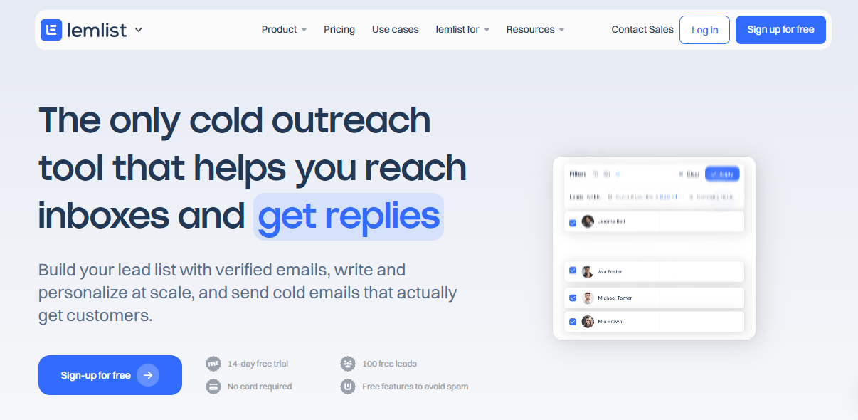 Top Online Marketing Tools for User Engagement in 2026 14 Lemlist Web Page