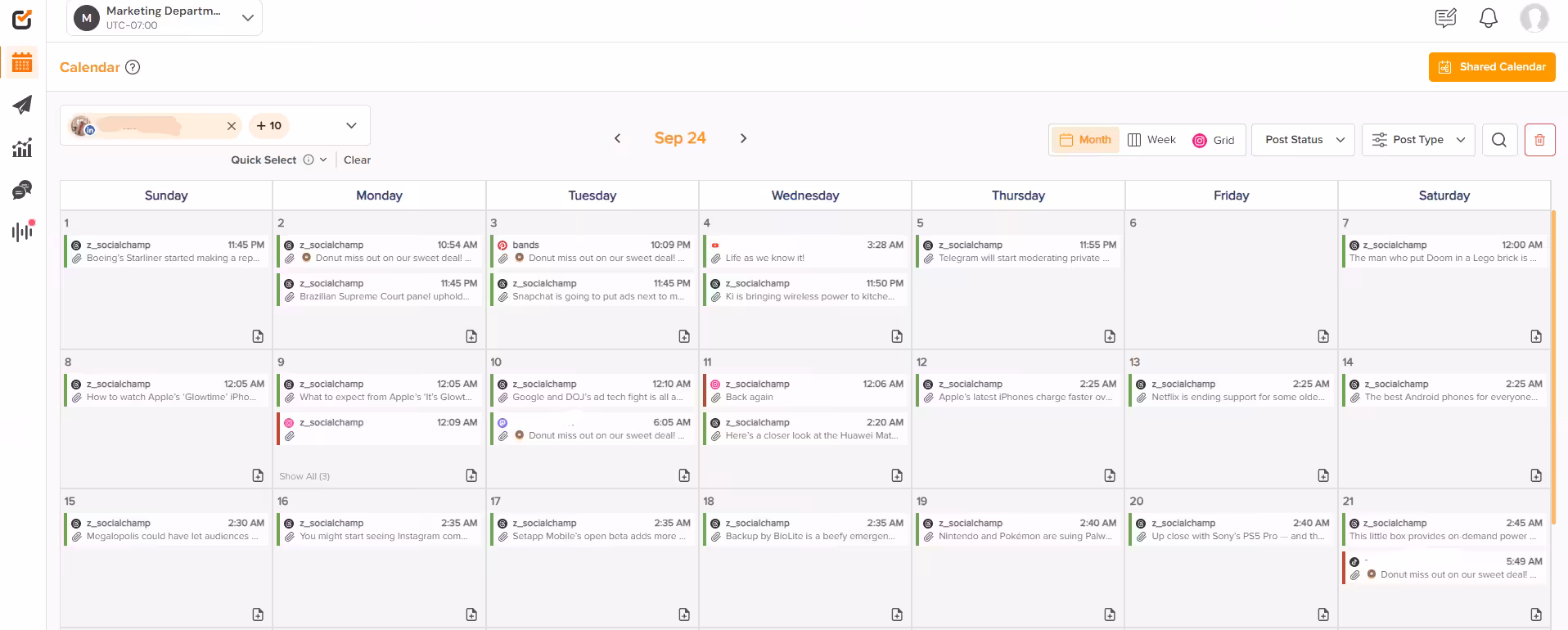 Social Champ’s Year in Review 2024- Fixes, Releases, & Improvements 10 Live Posts on Social Champ's Calendar