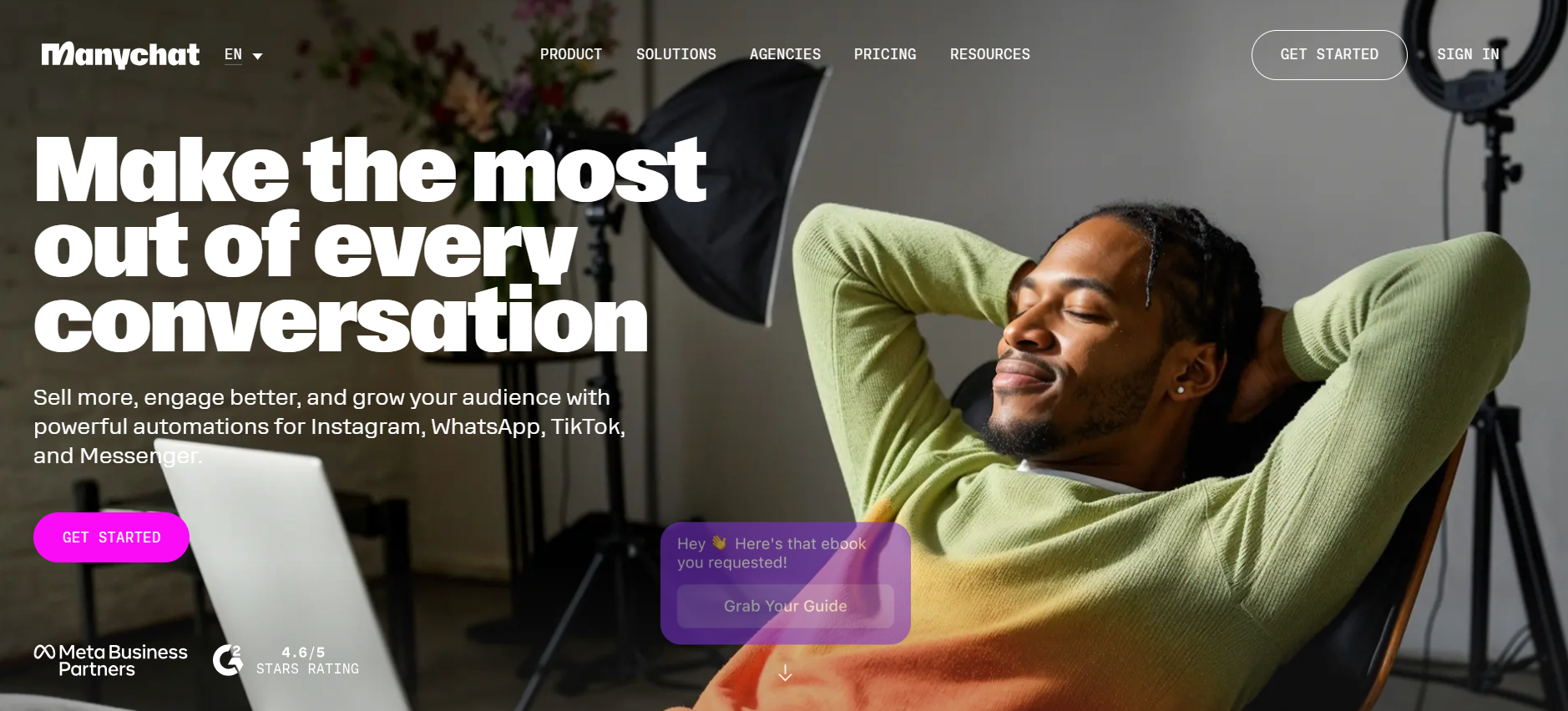 ManyChat Homepage