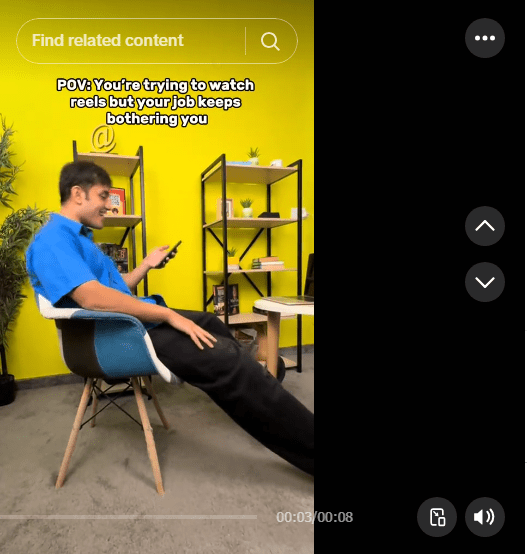 An Example of On-Screen Text on a TikTok Video