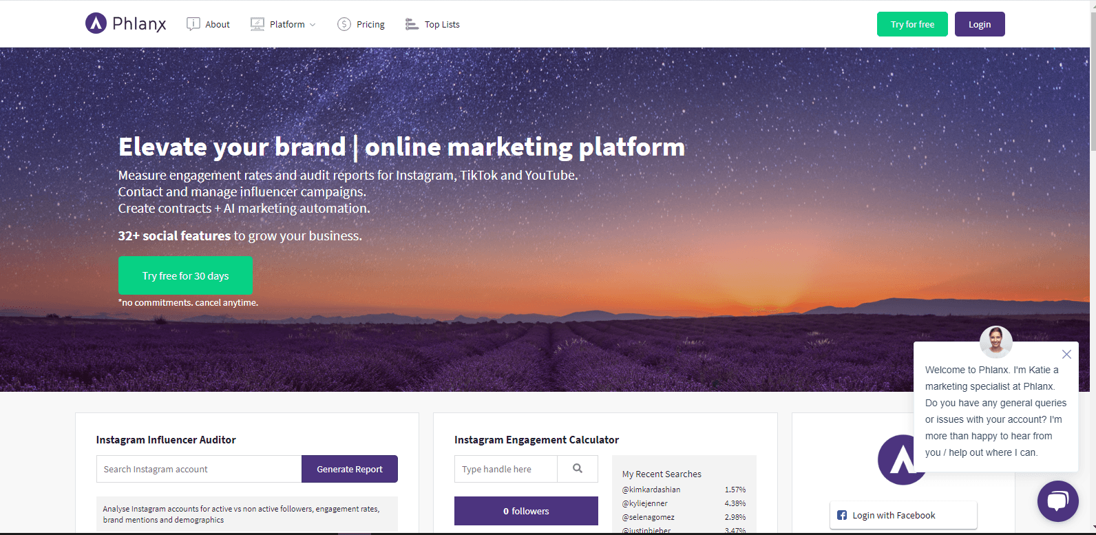 Best Instagram Analytics Tools to Boost Your Marketing in 2026 15 Phlanx landing page