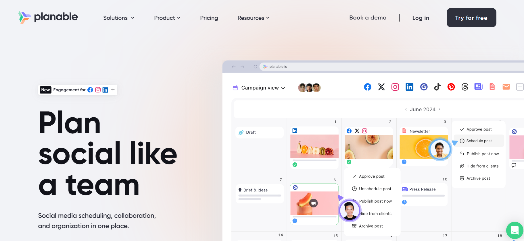 Planable Landing Page