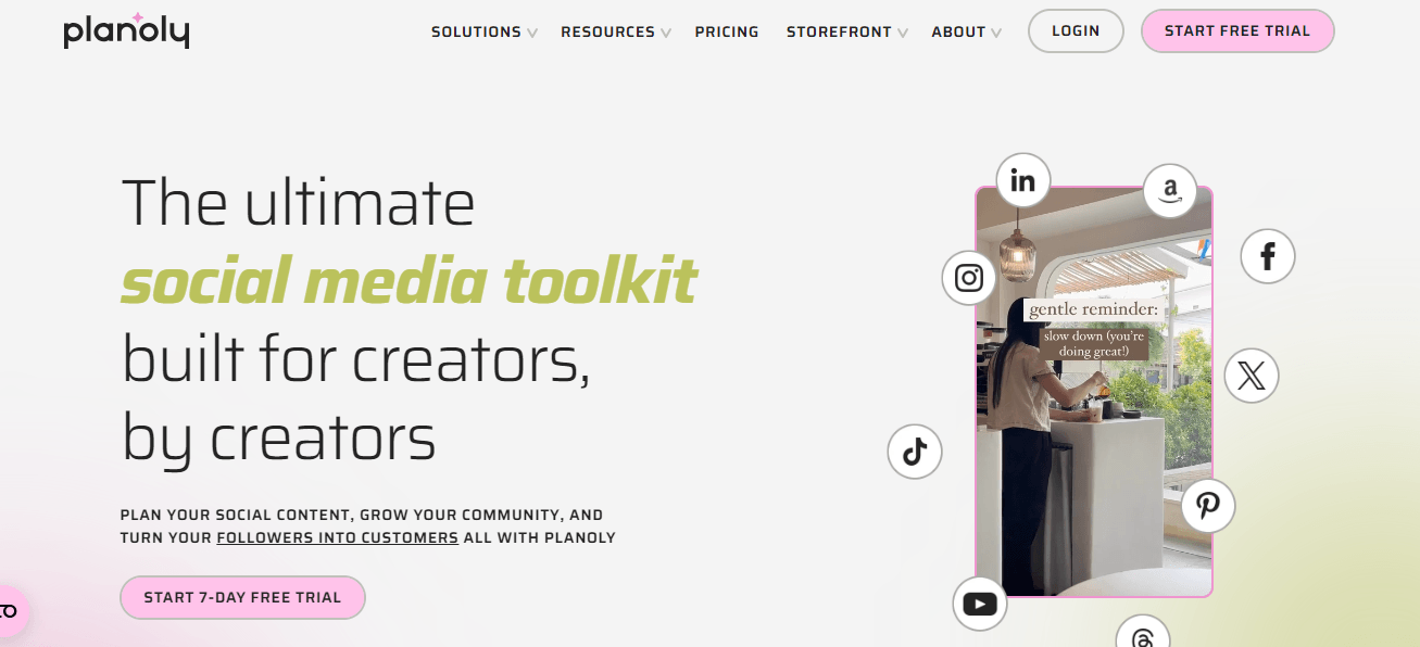 Top Social Networking Management Tools in 2026 14 Planoly’s Landing Page