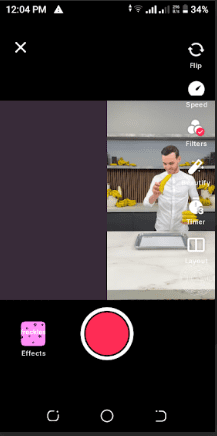 Recording Video on TikTok 